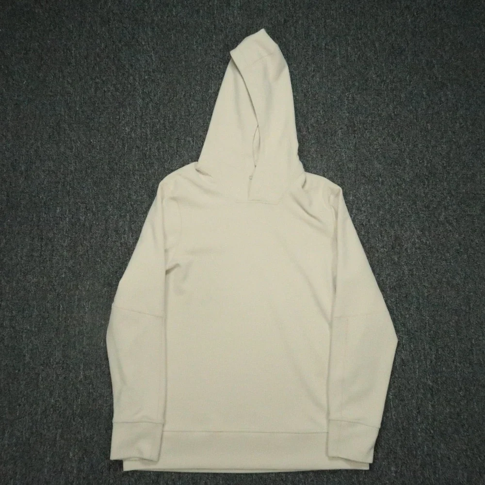 Lululemon Hoodie Men Medium Natural Ivory Shift Stitch Snap Pullover Long Sleeve